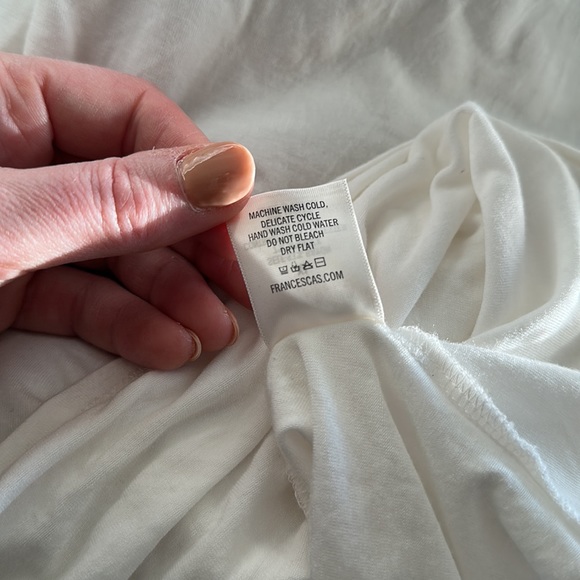 White Shirt with Sheer Sleeves - Picture 5 of 6